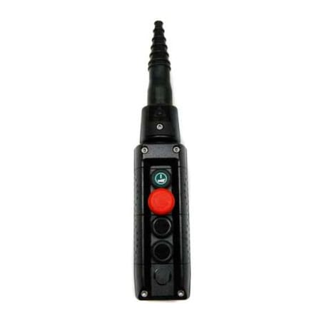 Springer Controls Co T.E.R., F70AB12020000001 MIKE Pendant, 4 Button, Black, 1-Speed Buttons F70AB12020000001
